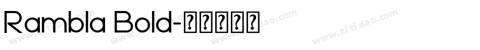 Rambla Bold字体转换